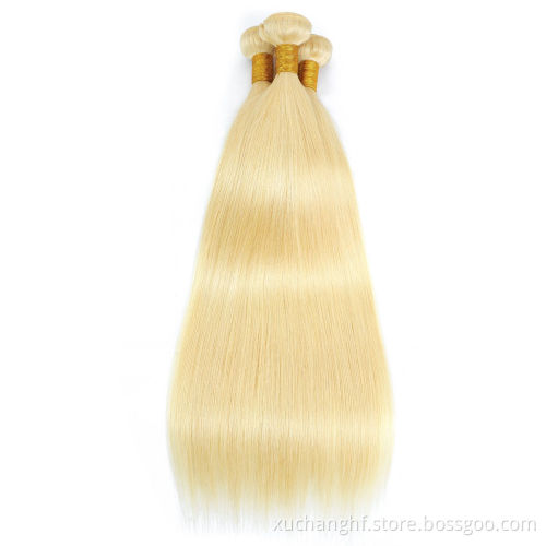 613 Blonde Virgin Human Hair Bundles With Closure, 613 hair color blonde Bundles With Frontal wholesale